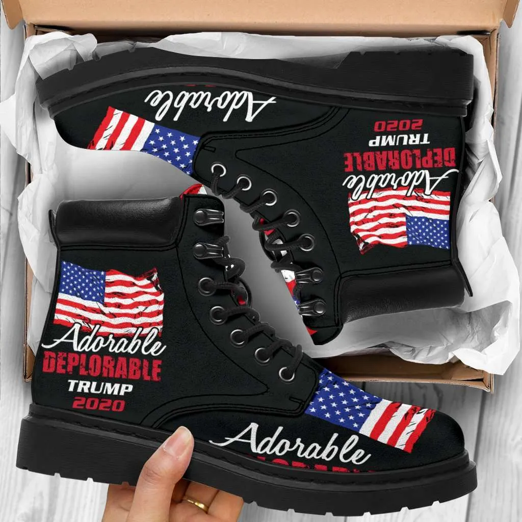 Adorable Deplorable Trump 2020 All-Season Lace-up Boots
