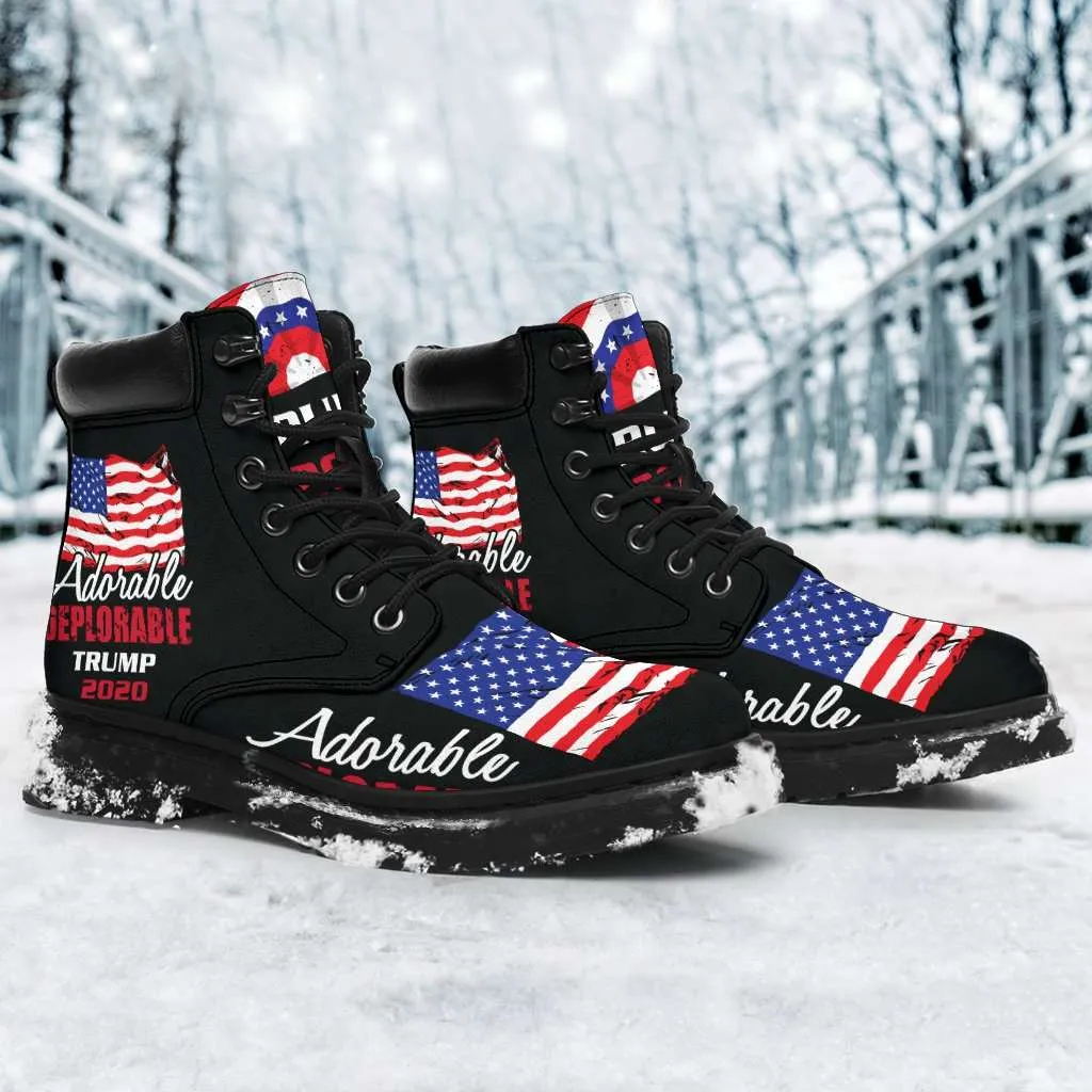 Adorable Deplorable Trump 2020 All-Season Lace-up Boots