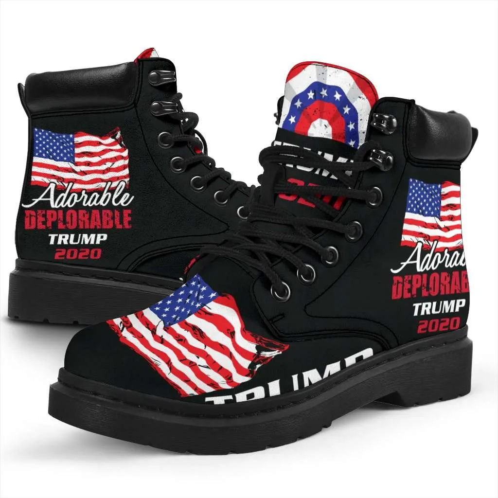 Adorable Deplorable Trump 2020 All-Season Lace-up Boots