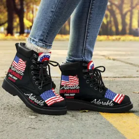 Adorable Deplorable Trump 2020 All-Season Lace-up Boots
