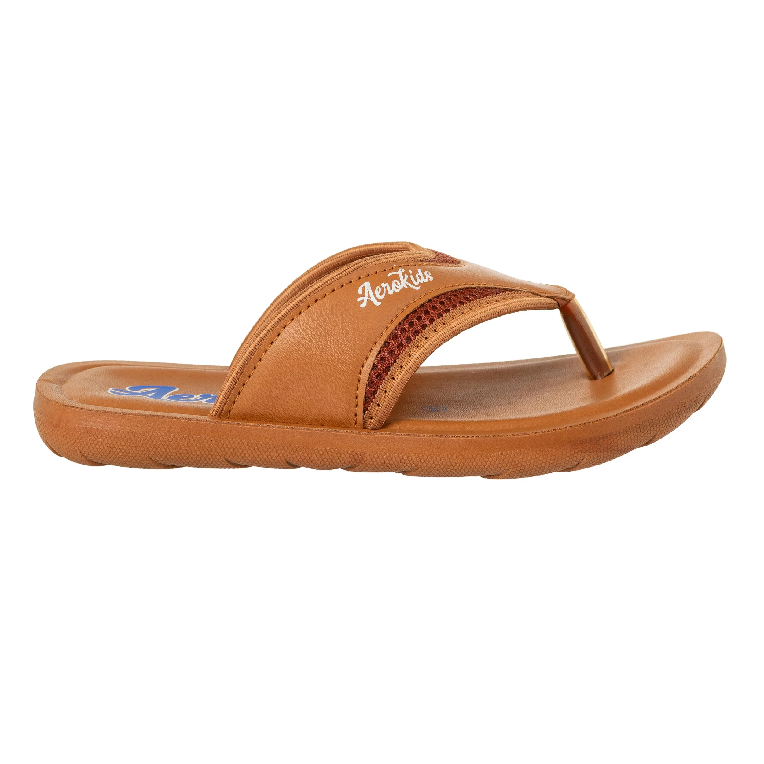 Aerokids Boys Tan Thong Style Lightweight Sandal (CS67_TAN)