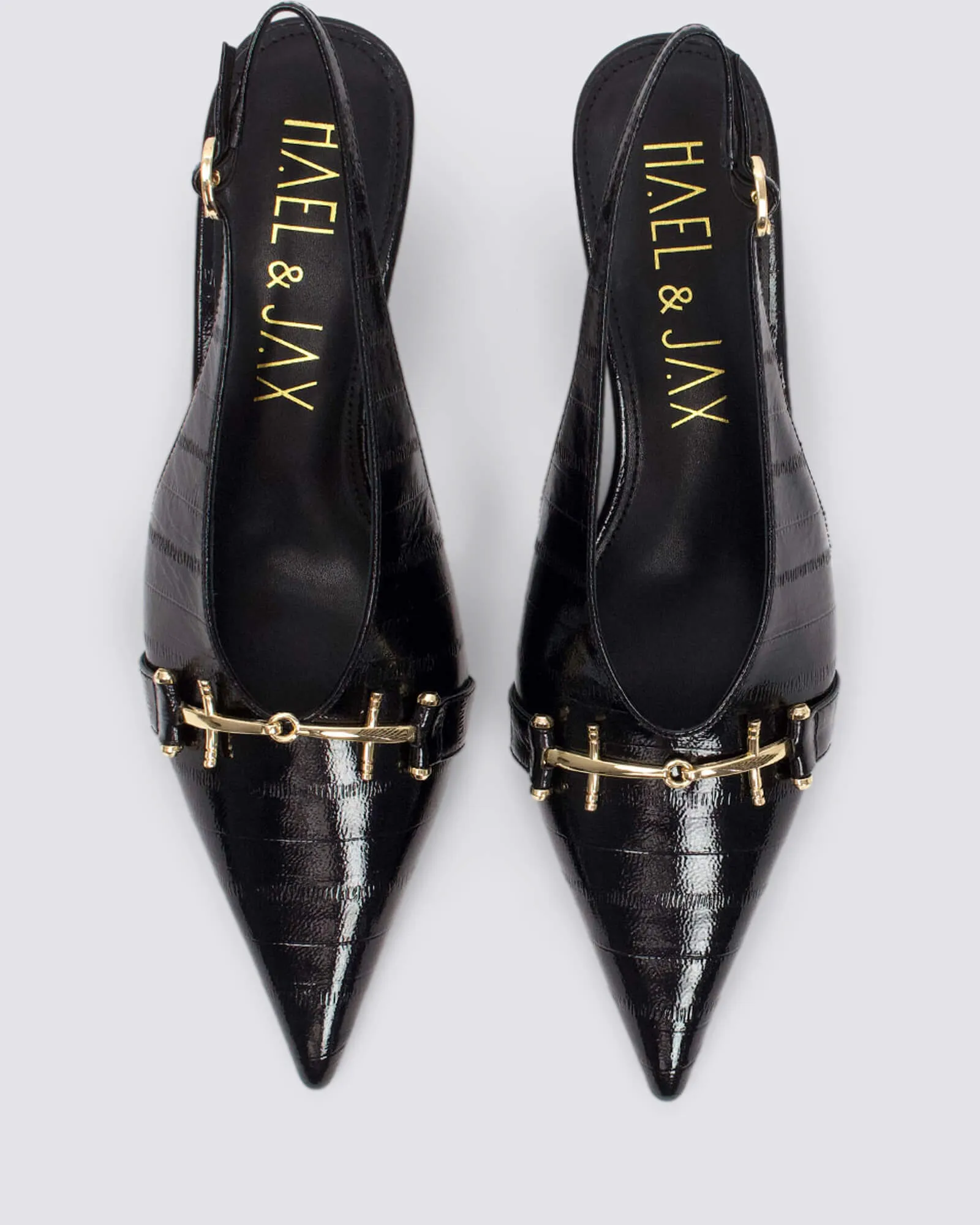 ALBATROSS SLINGBACK HEELS BLACK