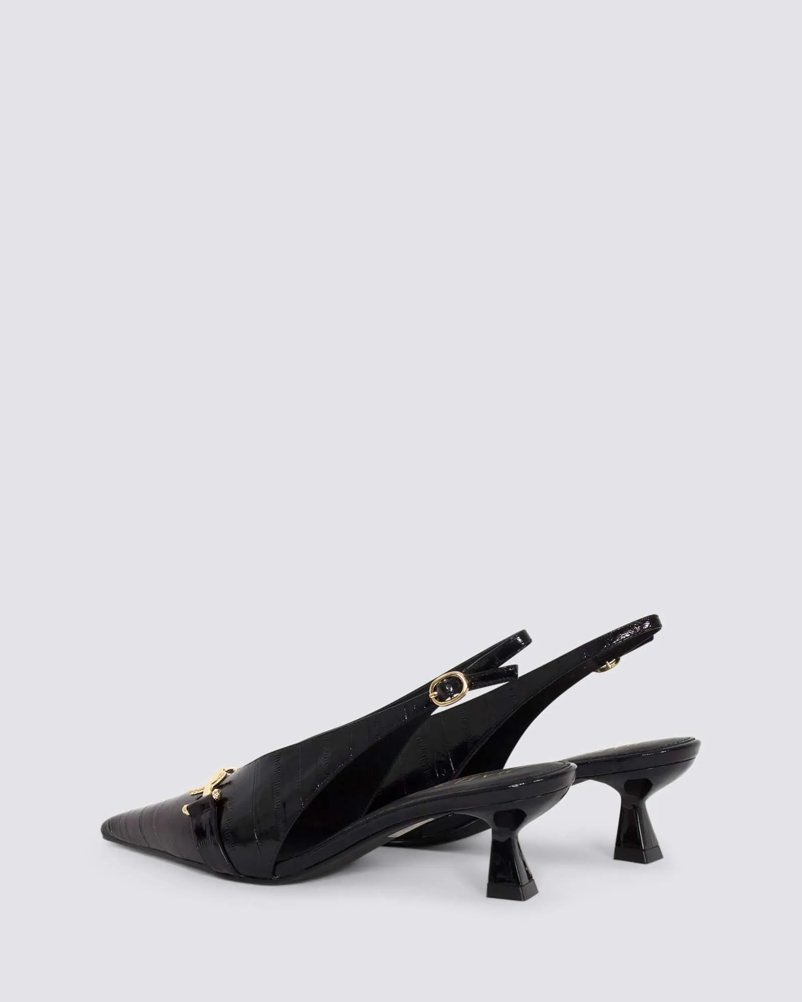 ALBATROSS SLINGBACK HEELS BLACK