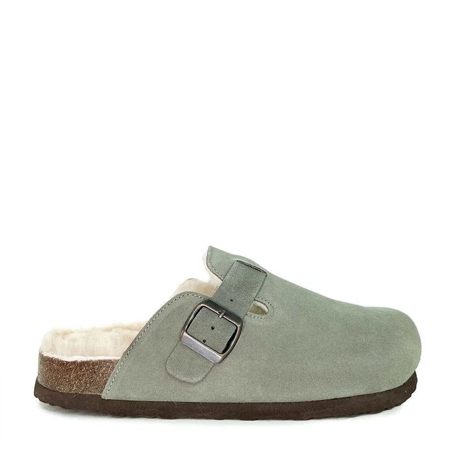 Billie sheepskin clogs OLIVE