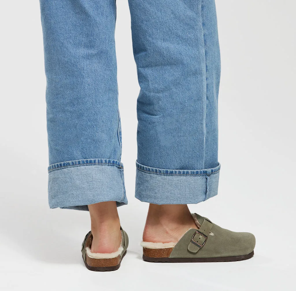 Billie sheepskin clogs OLIVE