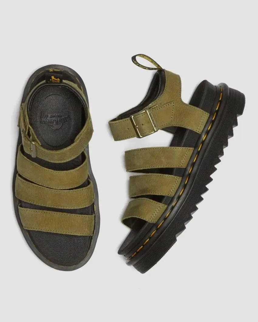 Blaire Tumbled Nubuck Muted Olive