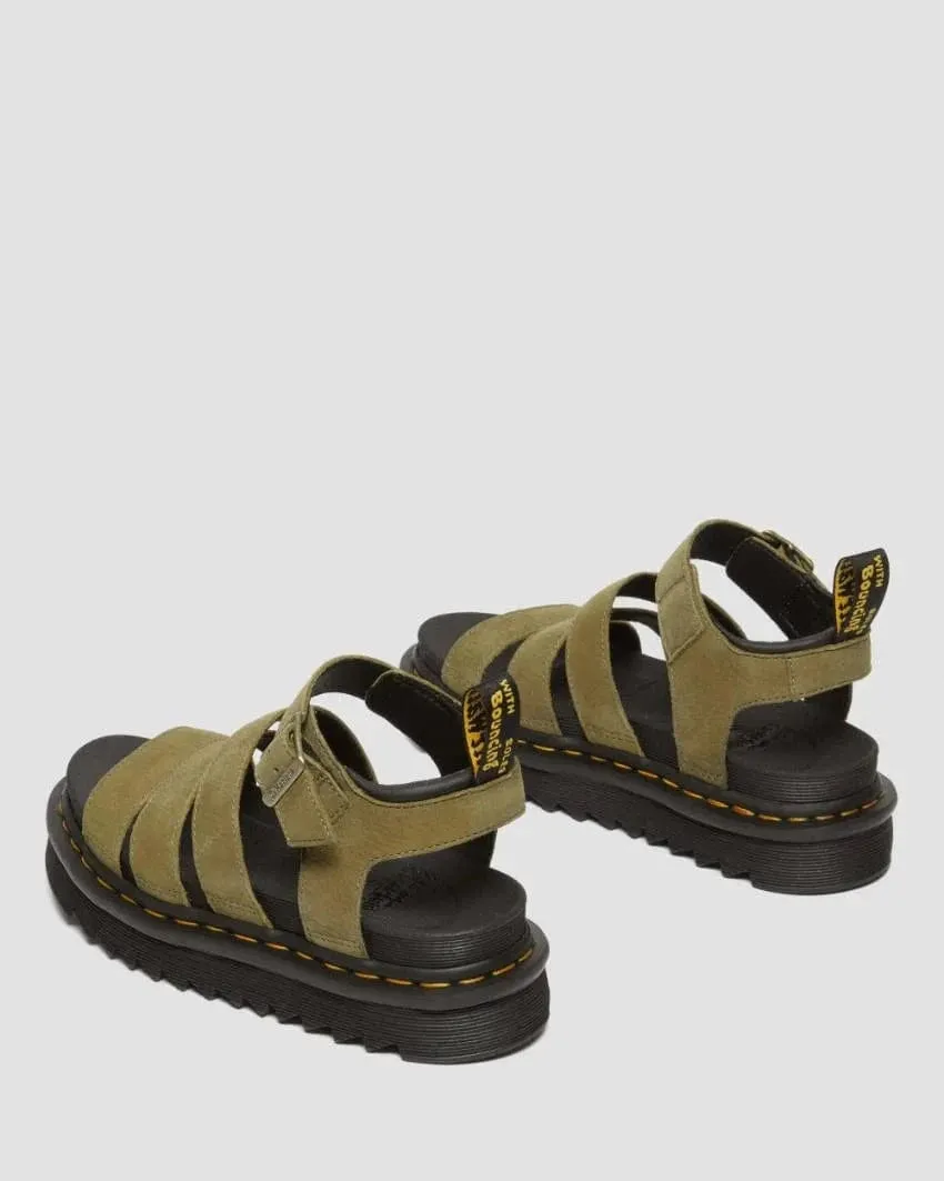 Blaire Tumbled Nubuck Muted Olive