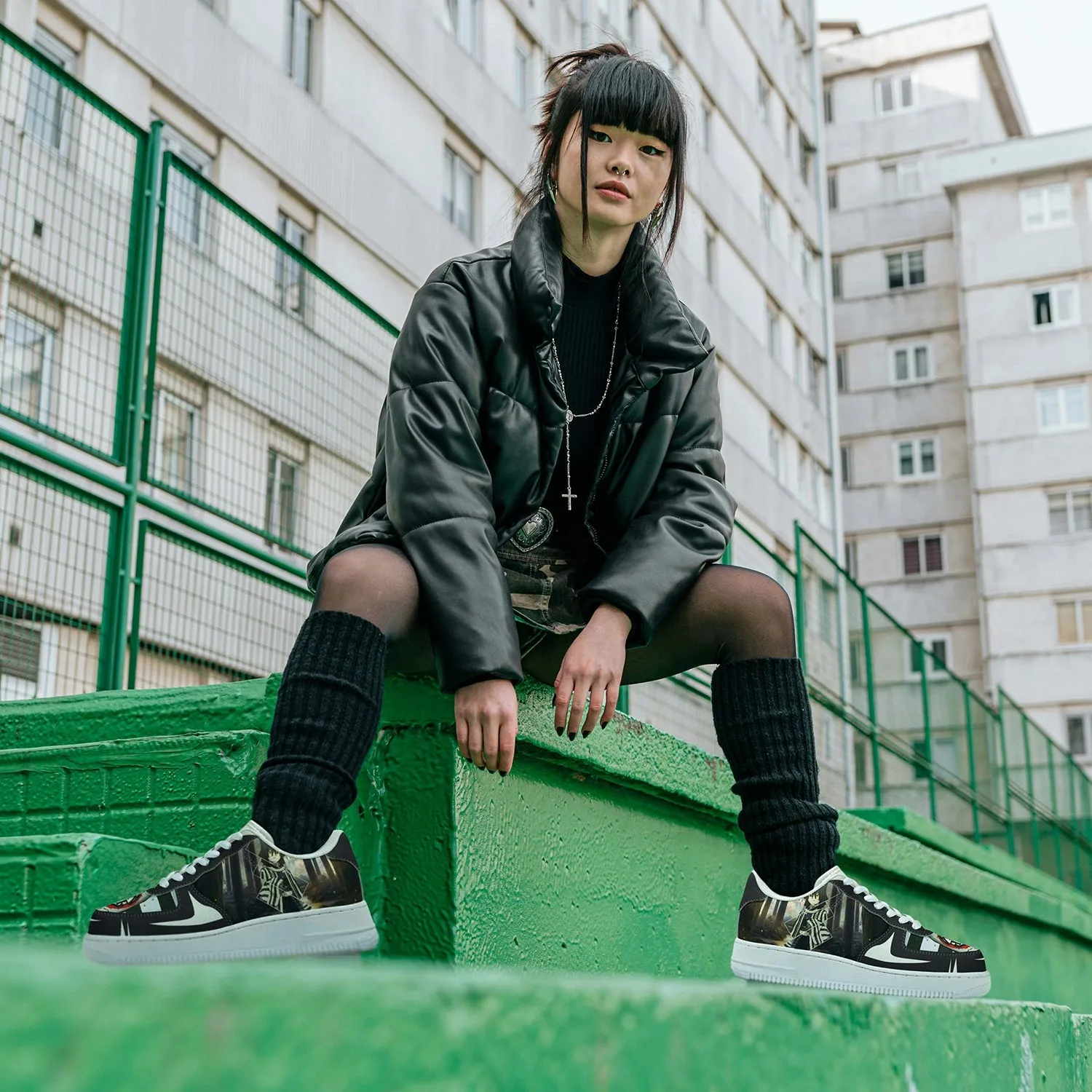 Demon Slayer Obanai Iguro AF1 Anime Shoes