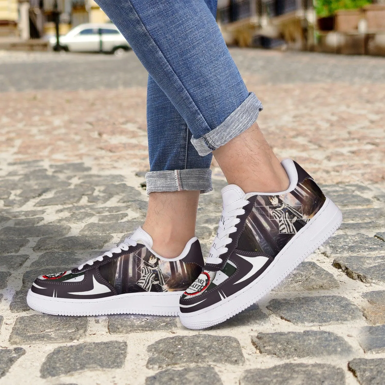 Demon Slayer Obanai Iguro AF1 Anime Shoes