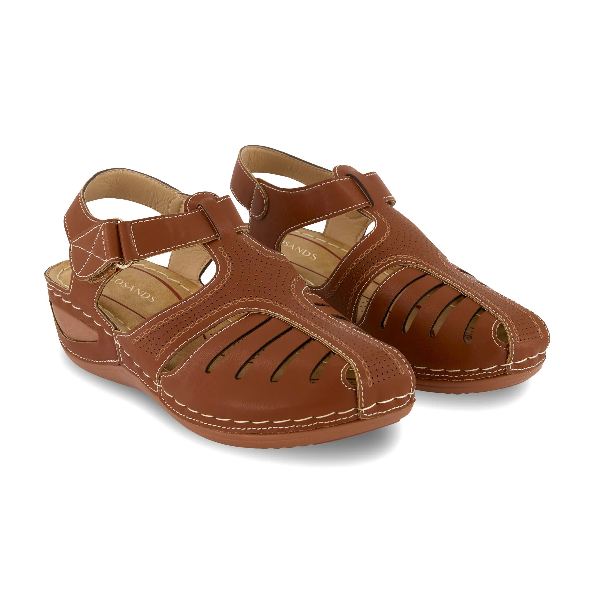 Lightweight Hook Loop Wedges Sandals