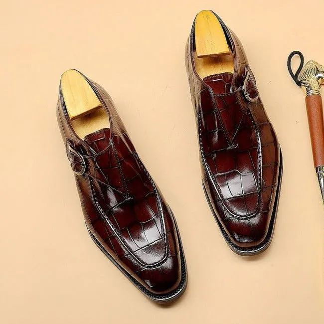 Luxalon Crocodile Monk Footwear