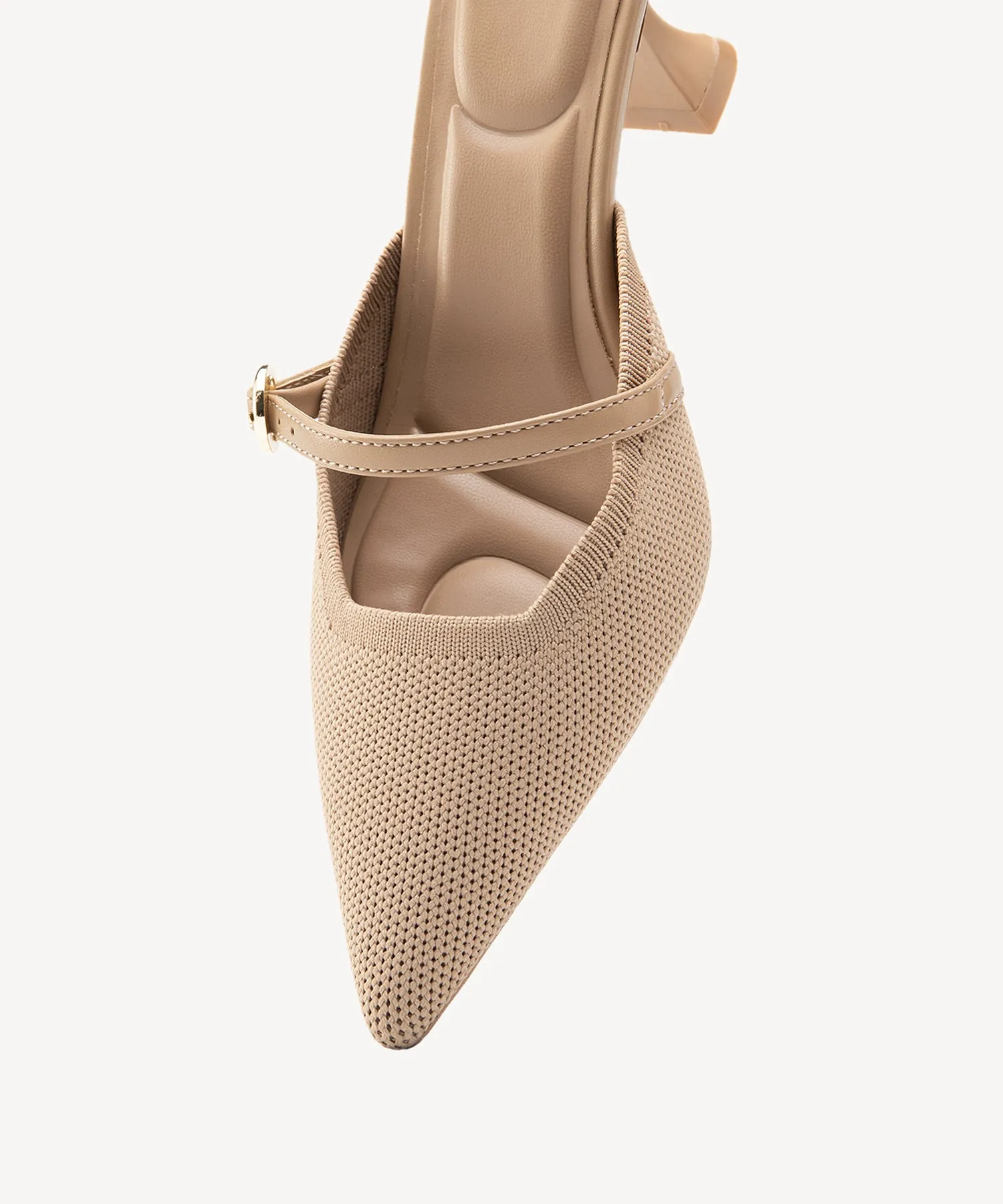 Minimalist Sculpted Pointed Toe Mules