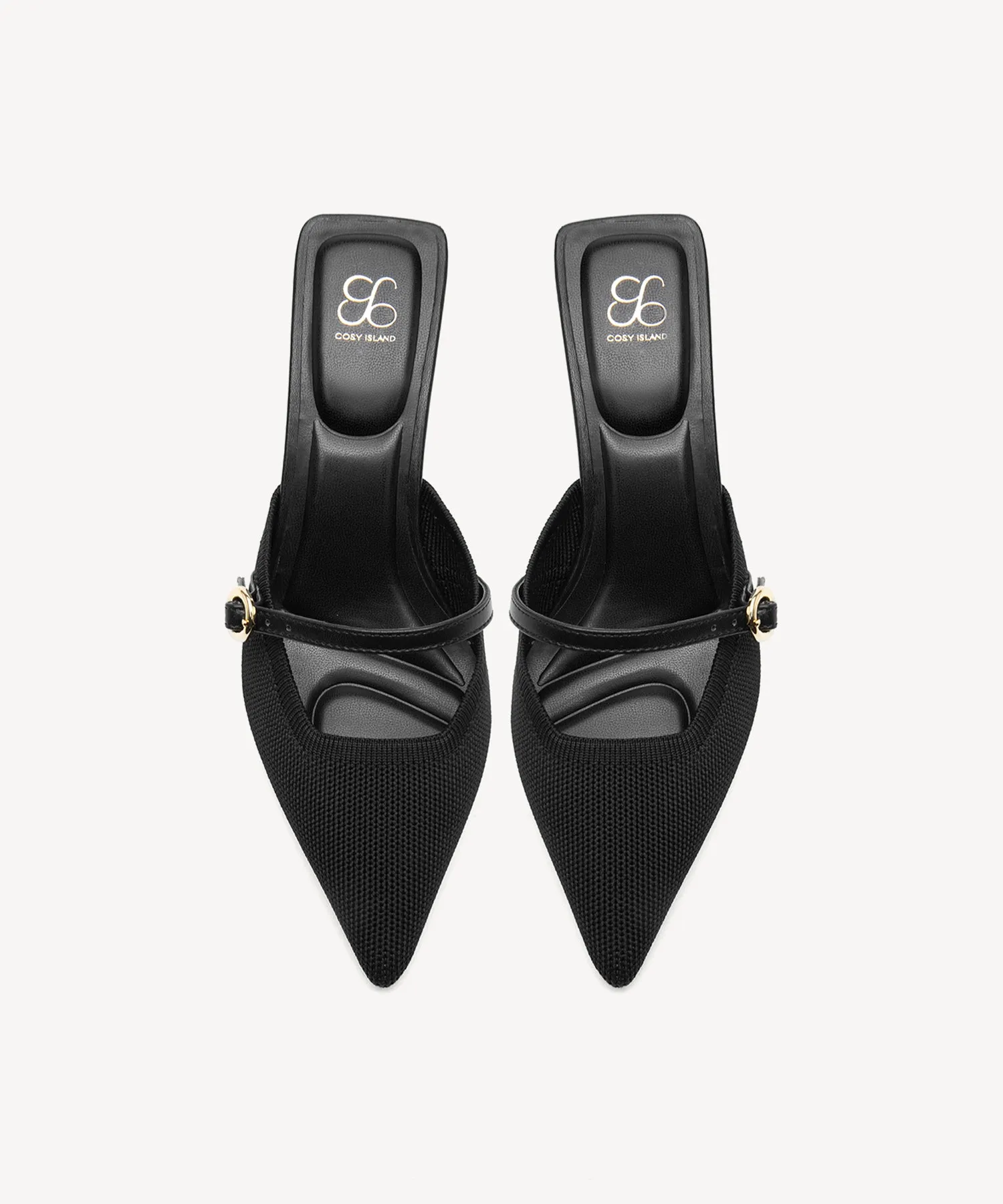 Minimalist Sculpted Pointed Toe Mules