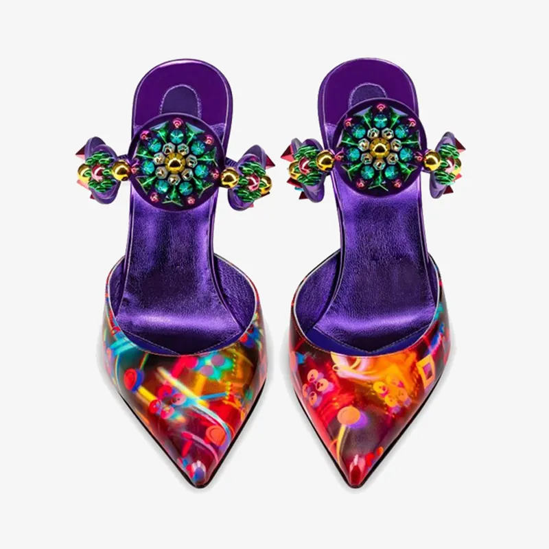Multicolor Patent Leather Pumps