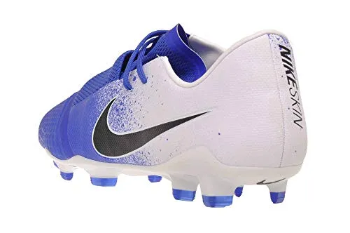 Nike Men's Phantom Venom Pro FG Soccer Cleats - AO8738-104 White/Black/Racer Blue