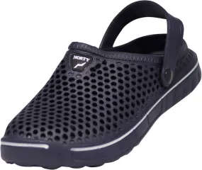 Norty Mens Lightweight Ankle Strap Clog Navy