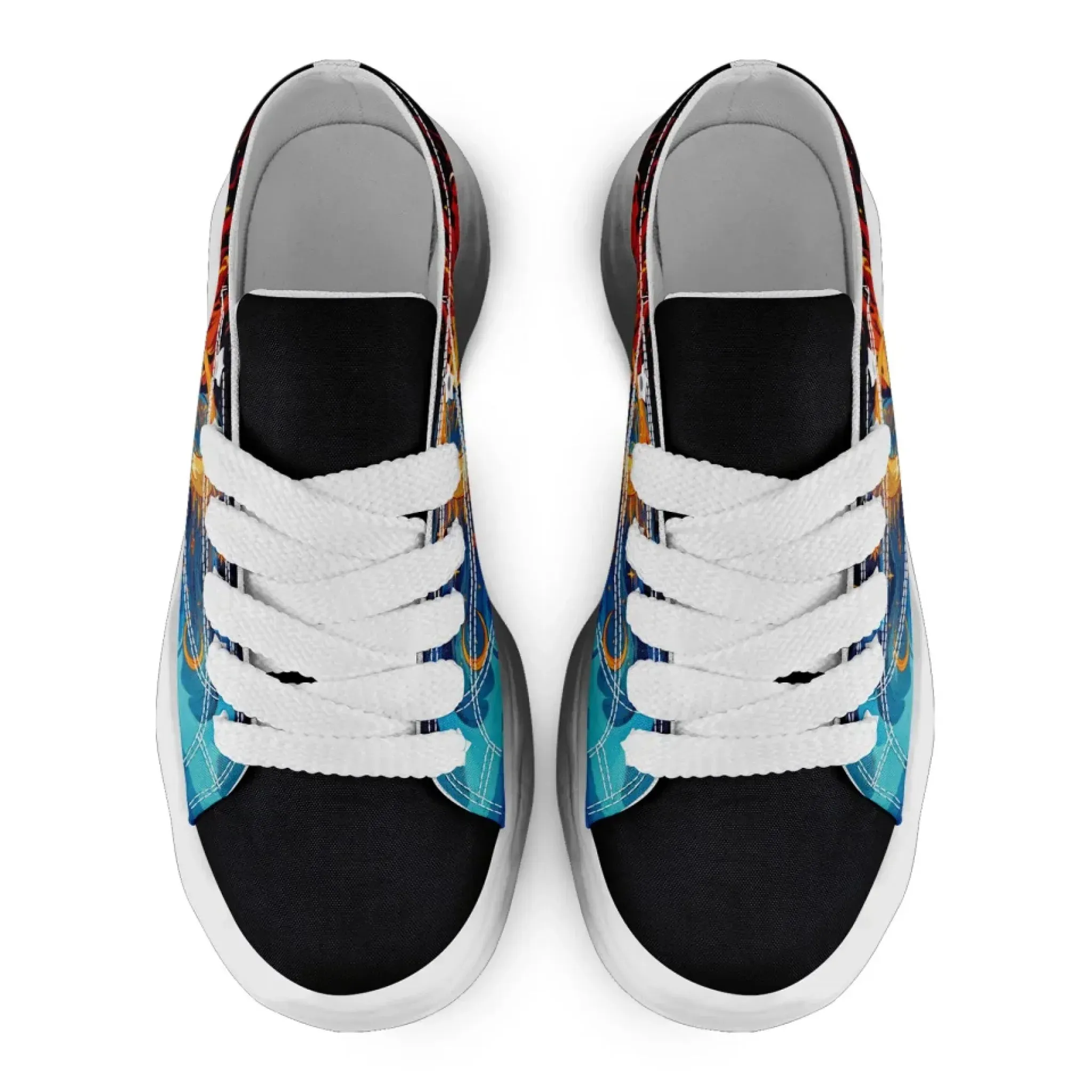 Personalized Sun & Moon Sneakers,Custom Celestial Balance Shoes, Stylish Unisex Shoes