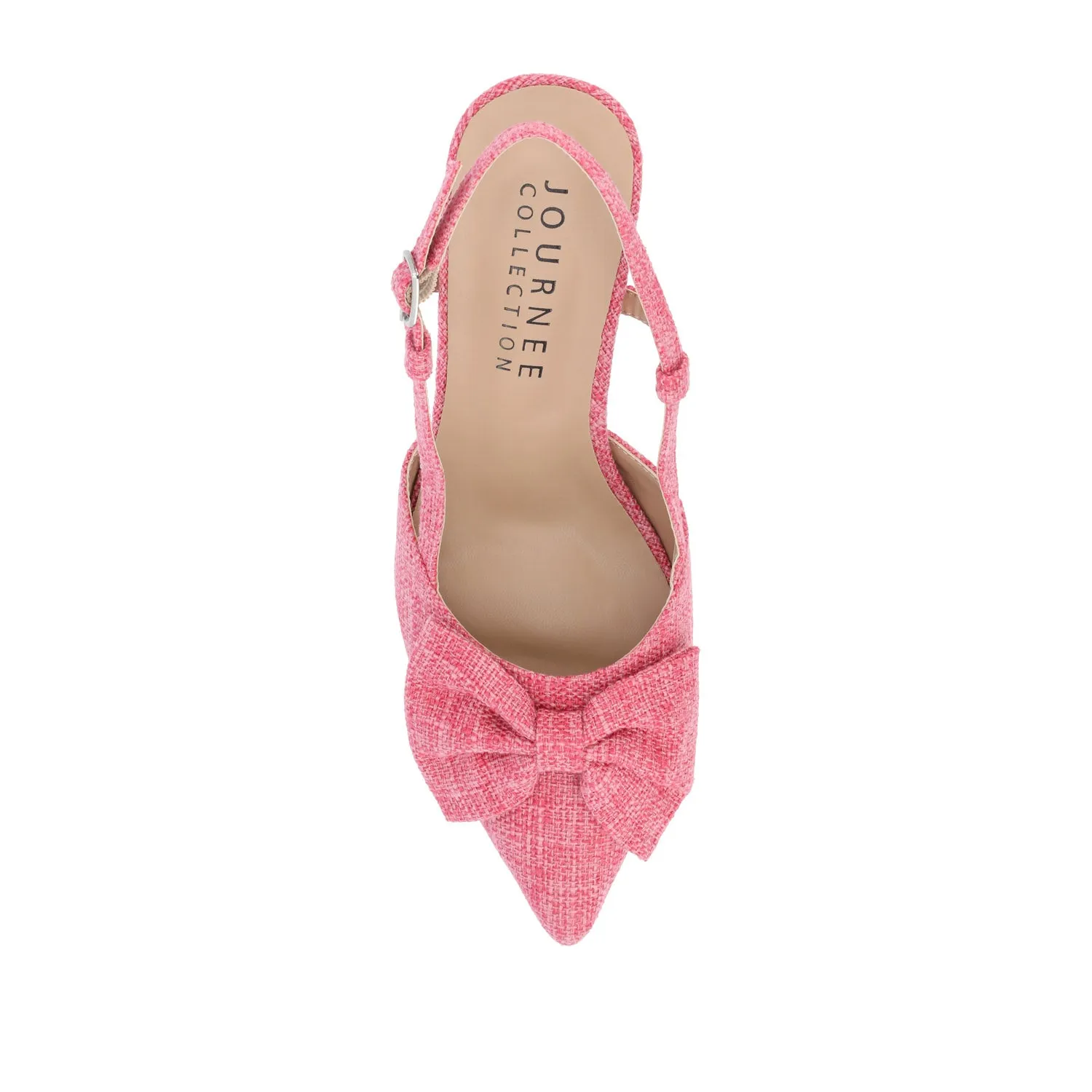 TAILYNN SLINGBACK BLOCK HEELS IN FABRIC