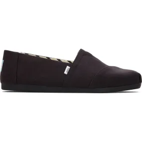 TOMS Alpargata Black 100% Cotton Male Slip On Mens Shoes