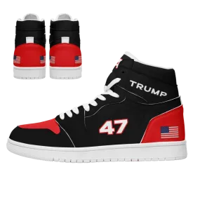 Unique Gift,Personalized 47 Trump Sneakers, Custom Colorful High Top Shoes, Stylish Shoes