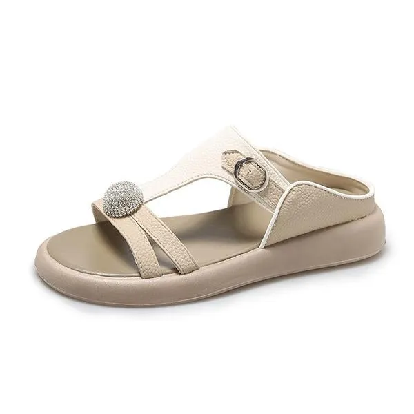 Women's Rhinestone Lightweight Casual Slip-On Slippers 32875353S