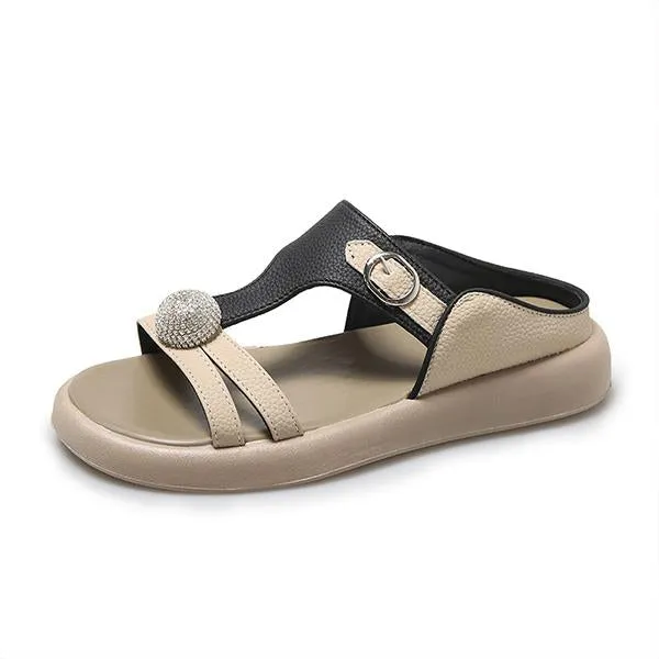Women's Rhinestone Lightweight Casual Slip-On Slippers 32875353S